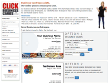Tablet Screenshot of clickbusinesscards.com